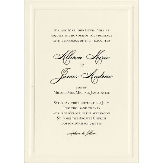 Embossed Elegance Invitations